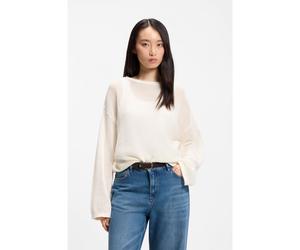 BOSS Pull Relaxed en coton avec une structure en maille - Style C_Farde, 50566859 Naturel M