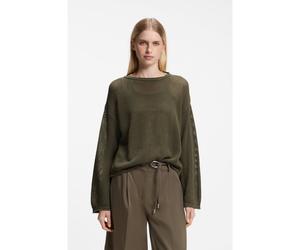 BOSS Pull Relaxed en coton avec une structure en maille - Style C_Farde, 50566859 Vert sombre L