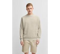 BOSS Pull Relaxed en coton mouliné et lin - Style Kesca, 50536376 Beige clair L