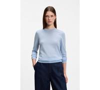 BOSS Pull Slim à col rond en laine mérinos - Style Ferpina, 50544987 bleu clair M