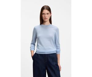 BOSS Pull Slim à col rond en laine mérinos - Style Ferpina, 50544987 bleu clair M