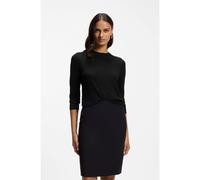 BOSS Pull Slim à col rond en laine mérinos - Style Ferpina, 50544987 Noir XS