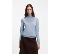 BOSS Pull Slim à col roulé en laine mérinos extra fine - Style Frizani, 50548298 bleu clair XXL