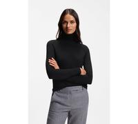 BOSS Pull Slim à col roulé en laine mérinos extra fine - Style Frizani, 50548298 Noir XXL