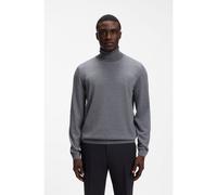 BOSS Pull Slim à col roulé en laine mérinos extra fine - Style Musso-P, 50468262 Gris M