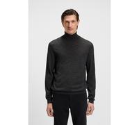BOSS Pull Slim à col roulé en laine mérinos extra fine - Style Musso-P, 50468262 Gris sombre M