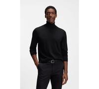 BOSS Pull Slim à col roulé en laine mérinos extra fine - Style Musso-P, 50468262 Noir M