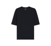 BOSS Pull Slim à manches courtes en laine mérinos extra fine - Style Farbella, 50544996 Bleu foncé M