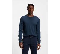 BOSS Pull Slim en laine mérinos à col rond - Style Leno-P, 50468239 Bleu foncé S
