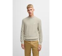 BOSS Pull structuré en coton et cachemire avec patch logoté - Style Anion_S, 50527584 Naturel XXL