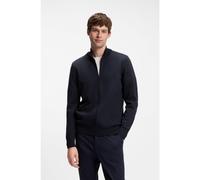 BOSS Pull zippé en laine mérinos - Style H-Balonso, 50566344 Bleu foncé S