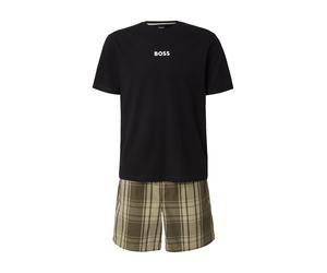 BOSS Pyjama court 'Easy' kaki / olive / noir, Taille L
