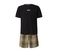 BOSS Pyjama court 'Easy' kaki / olive / noir, Taille S