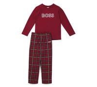 BOSS Pyjama en coton à logo et carreaux pour enfant - Style J51138/34904A, J51138 Rouge sombre 102
