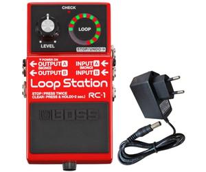 Boss RC-1 Loop Station Looper Pedal + Keepdrum Alimentation 9 V