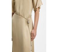 BOSS Robe à col V et ceinture fine à boucle - Style C_Derena, 50564291 Beige 36