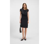 BOSS Robe à encolure drapée et détails froncés - Style Devania, 50542882 Bleu foncé 46
