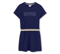Boss - Robe À Manches Courtes - Bleu Cargo - Fille - 12 Ans