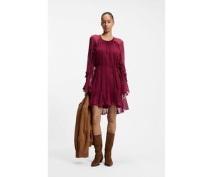 BOSS Robe à manches évasées avec ceinture - Style C_Dredia, 50564696 Rouge sombre 42