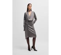 BOSS Robe à manches longues et encolure écharpe - Style BASCARVA, 50536538 Gris chiné 34