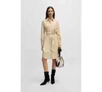 BOSS Robe-chemise à ceinture en popeline de coton - Style C_Delegant_1, 50540368 Beige clair 38