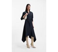 BOSS Robe-chemise à ceinture en popeline de coton - Style Doloh, 50555894 Bleu foncé 44