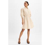 BOSS Robe-chemise 'Dellant' beige / blanc, Taille 40