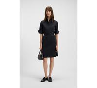 BOSS Robe-chemise en coton stretch à ceinture - Style Daliri1, 50496976 Bleu foncé 42