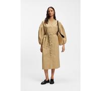 BOSS Robe-chemise en popeline de coton avec ceinture à œillet - Style C_Dellys, 50559266 Beige 36