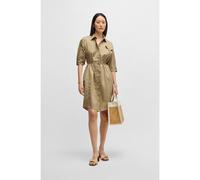 BOSS Robe-chemise Relaxed en coton stretch - Style Dirisia, 50537980 Beige 40