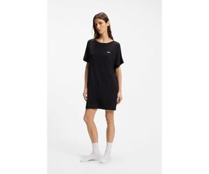 BOSS Robe de nuit en jersey stretch à logo imprimé - Style Element_Nightie, 50561000 Noir L