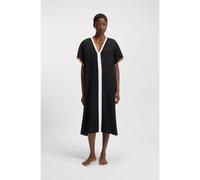 BOSS Robe de plage Relaxed aux couleurs emblématiques - Style BOSS CODES COVER UP, 50540531 Noir L