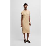 BOSS Robe en jersey à manches courtes avec détail logo - Style C_Edress_5, 50540442 Beige clair XS