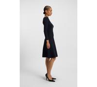 BOSS Robe en maille légèrement brillante - Style C_Famme_1, 50554774 Bleu foncé M