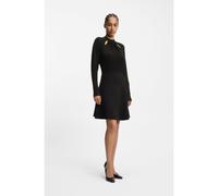 BOSS Robe en maille style patineuse avec surpiqûres en dentelle - Style Fuccia, 50547906 Noir XS