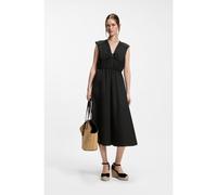 BOSS Robe en popeline de coton avec détails froncés - Style C_Derich, 50559089 Noir 46