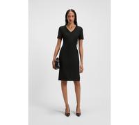 BOSS Robe en tissu stretch à col V - Style Damaisa, 50493529 Noir 44