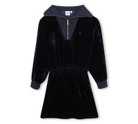 Boss - Robe En Velours - Bleu Cargo - Fille - 8 Ans