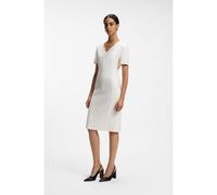 BOSS Robe habillée à encolure V avec coutures apparentes - Style Damaisa, 50490044 Naturel 40
