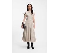 BOSS Robe longue à ceinture en flanelle à effet mélange - Style Dopala, 50568787 Naturel 44
