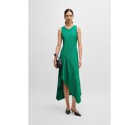 BOSS Robe longue en twill doux avec effet cascade sur le devant - Style Donaria, 50551044 Vert 42