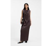 BOSS Robe longue sans manches en satin sable - Style DABIKA_FS_C, 50562632 Marron foncé 40