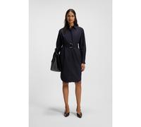BOSS Robe mi-longue en popeline de coton - Style C_Delegant_2, 50546132 Bleu foncé 36