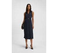 BOSS Robe portefeuille boutonnée sur le devant à rayures tennis - Style Dimosa, 50548494 Bleu foncé 42