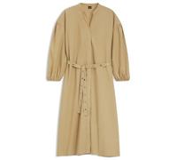 BOSS Robe-chemise en popeline de coton avec ceinture à œillet - Style C_Dellys, 50559266 Beige 36