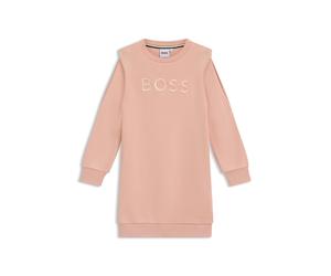 BOSS Robe pull en coton mélangé à logo pour enfant - Style J52409/44S04A, J52409 Rose clair 150