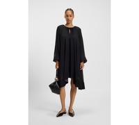 BOSS Robe Relaxed en mousseline de soie double épaisseur - Style Delim, 50546575 Bleu foncé 36