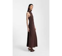 BOSS Robe Slim en jersey avec détails froncés - Style Eylai, 50557369 Marron foncé XL