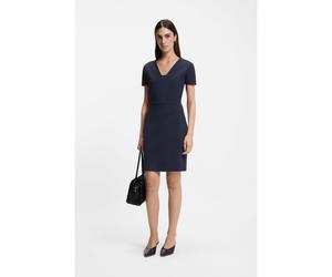 BOSS Robe Slim Fit avec taille passepoilée - Style Eduvis, 50555050 Bleu foncé XS
