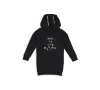 BOSS Robe sweat à capuche en coton stretch à imprimé emblématique pour enfant - Style J51105/09B06A, J51105 Noir 156